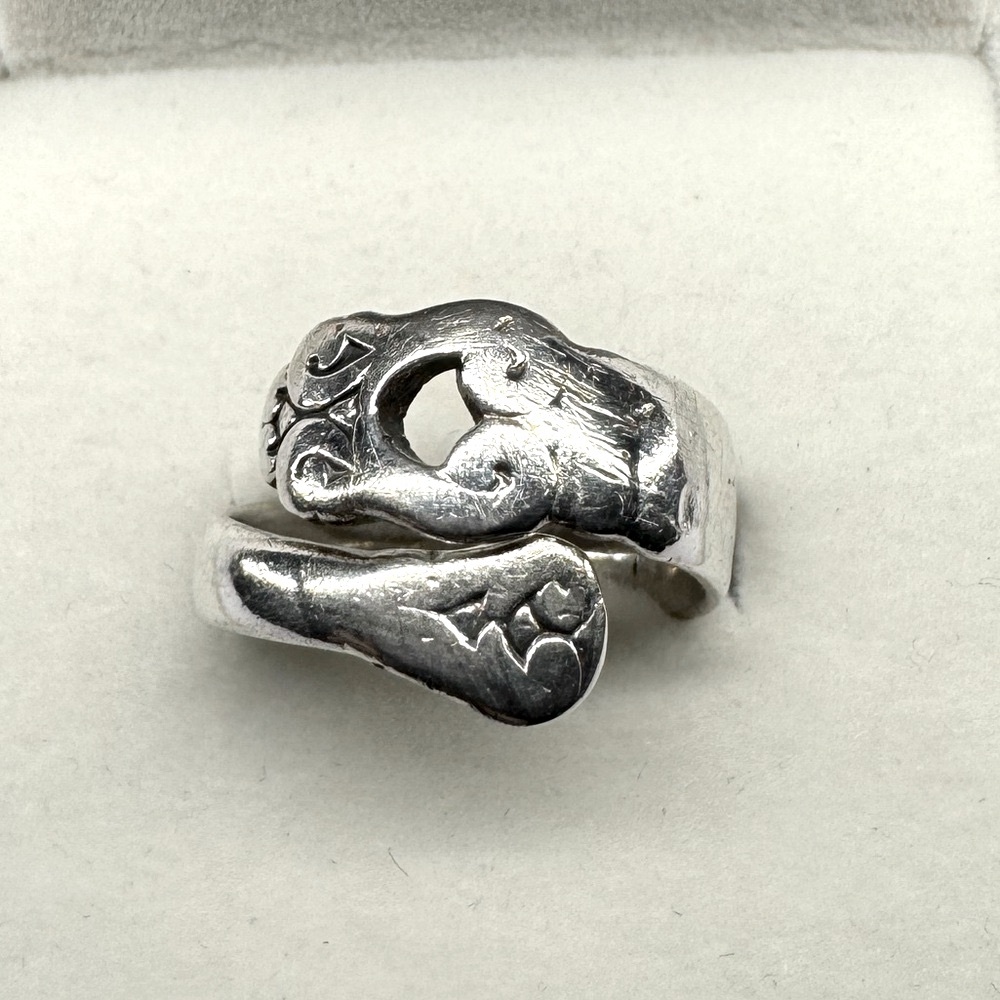 Vintage Spoon 925 Sterling Silver Ring Size 5.25